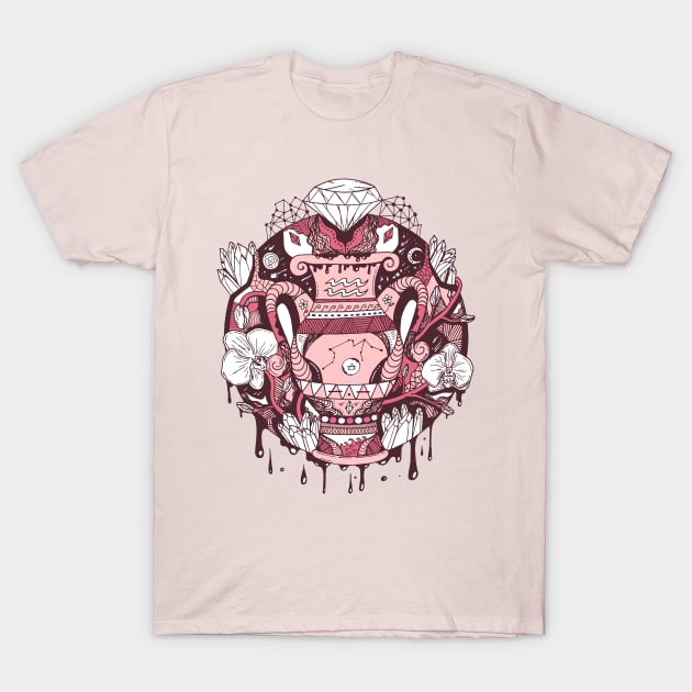 Pink and White Mystic Aquarius Vase T-Shirt by kenallouis